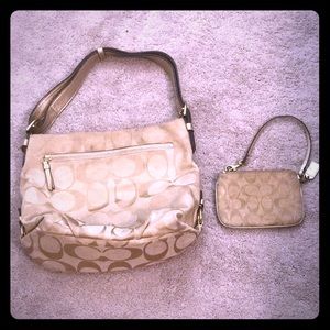 Coach purse and wristlet